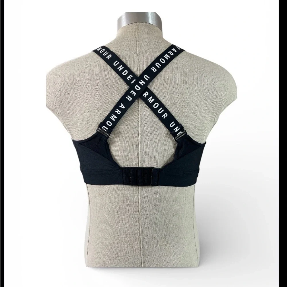 Under Armour Black Sports Bra with Logo Straps - Picture 6 of 8